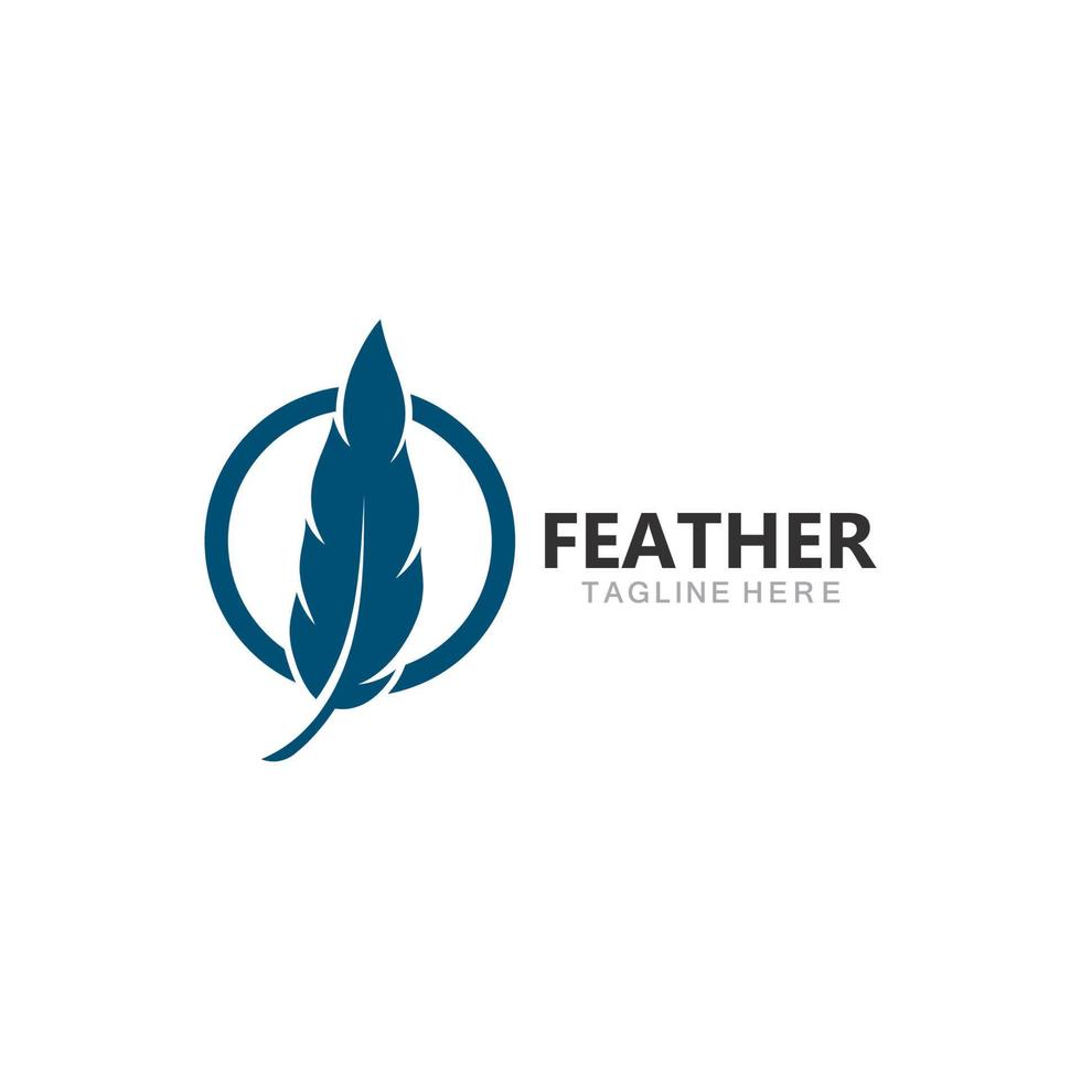 Feder-Logo-Vorlage Vektor-Symbol vektor