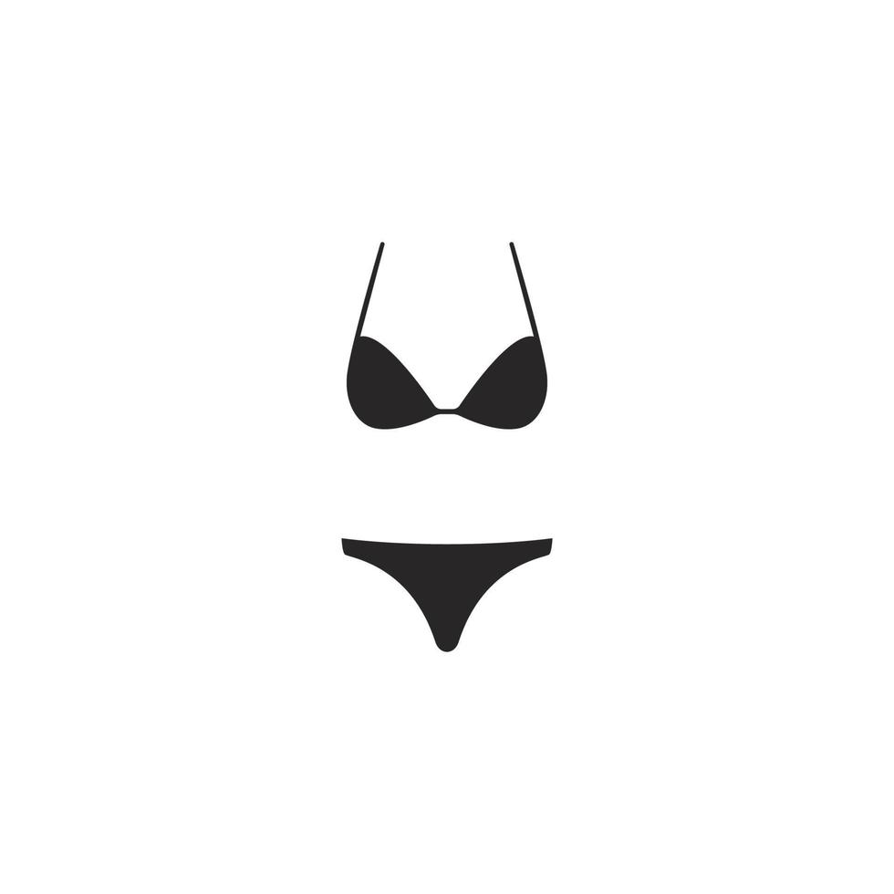 bikini underkläder eller baddräkt vektor ikon illustration