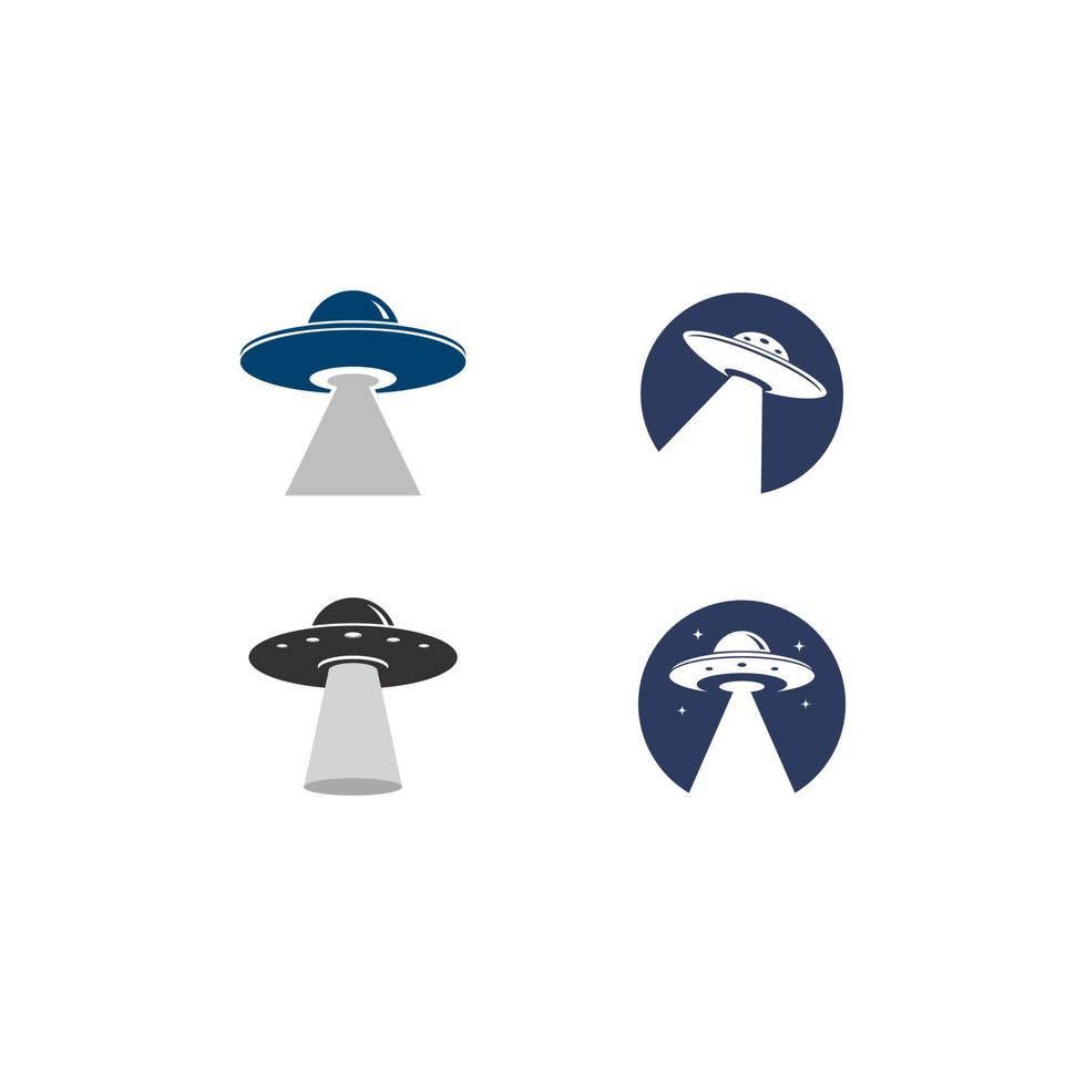 ufo-vektorlogo-schablonenillustration vektor