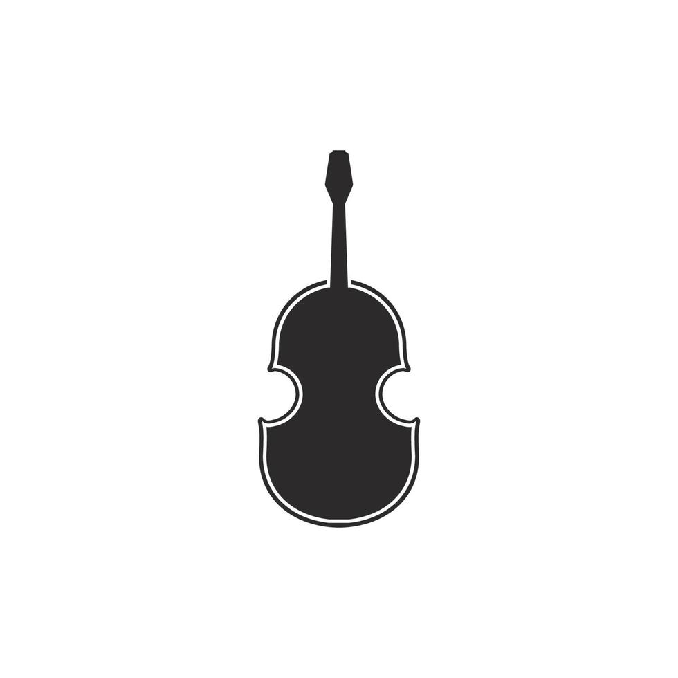 einstellen von Violine Logo instrumental Symbol Illustration vektor