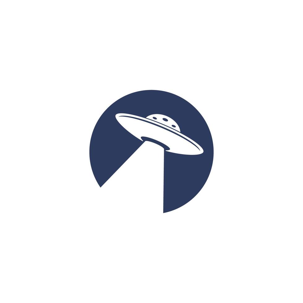 ufo-vektorlogo-schablonenillustration vektor