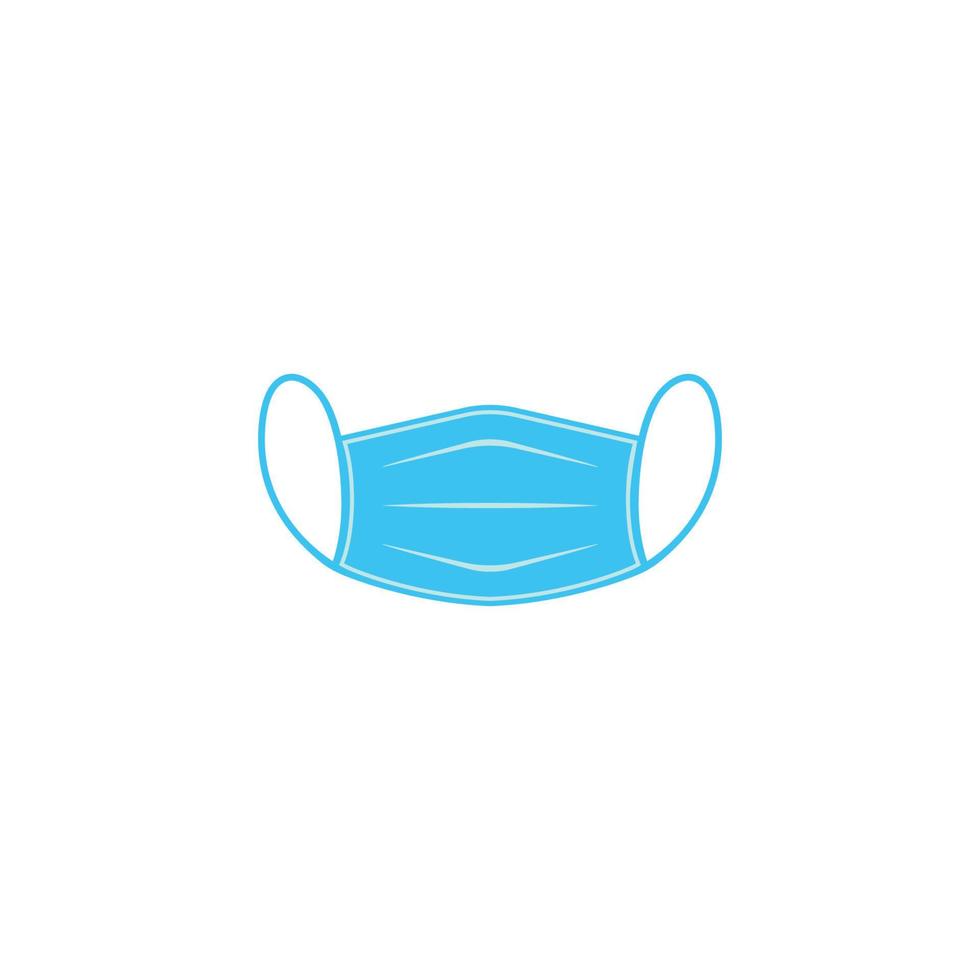 medicinsk mask logotyp för skyddande mot virus ikon illustration vektor