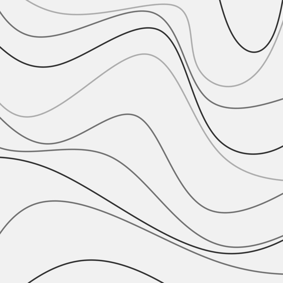 einfarbig abstrakt wellig Linien auf Weiß Hintergrund vektor