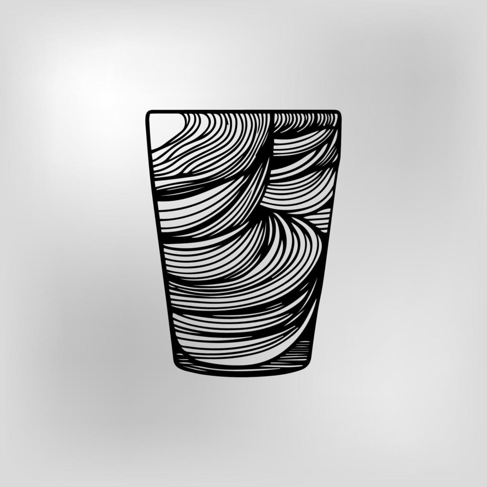skizzieren von Wein Glas vektor