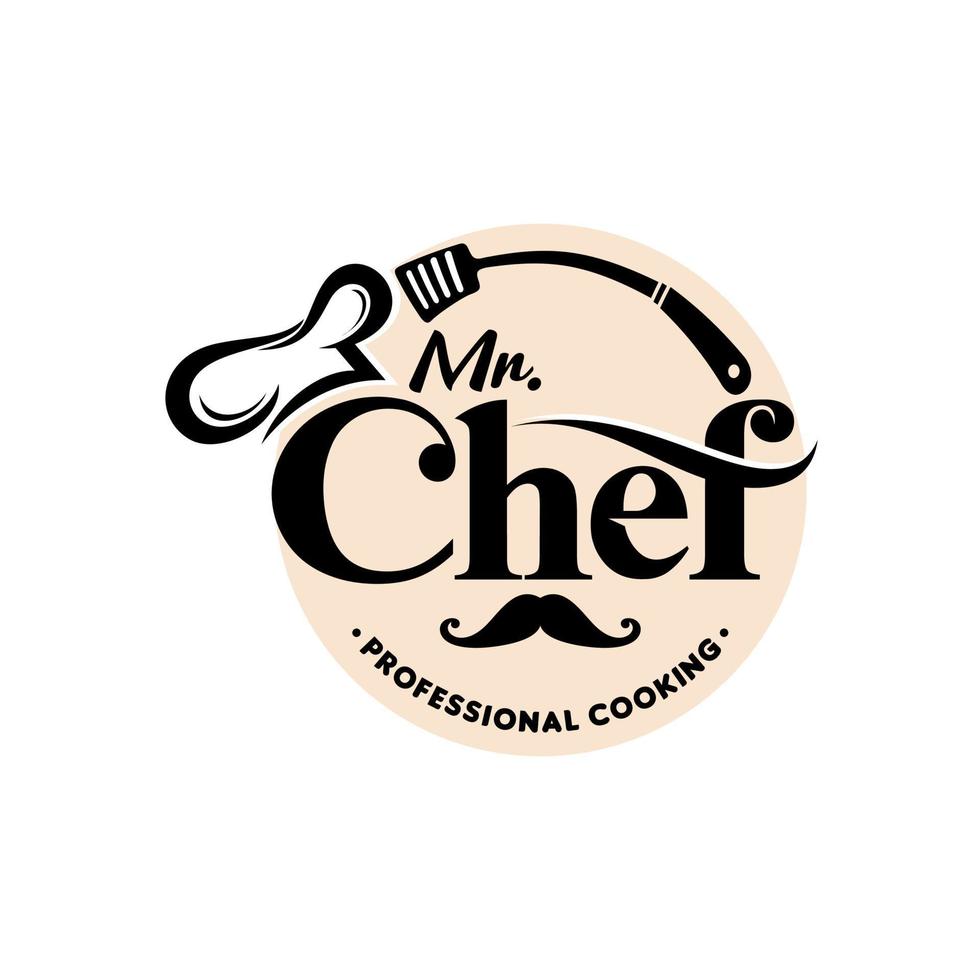 Küche Koch Logo Vorlage Prämie Vektor