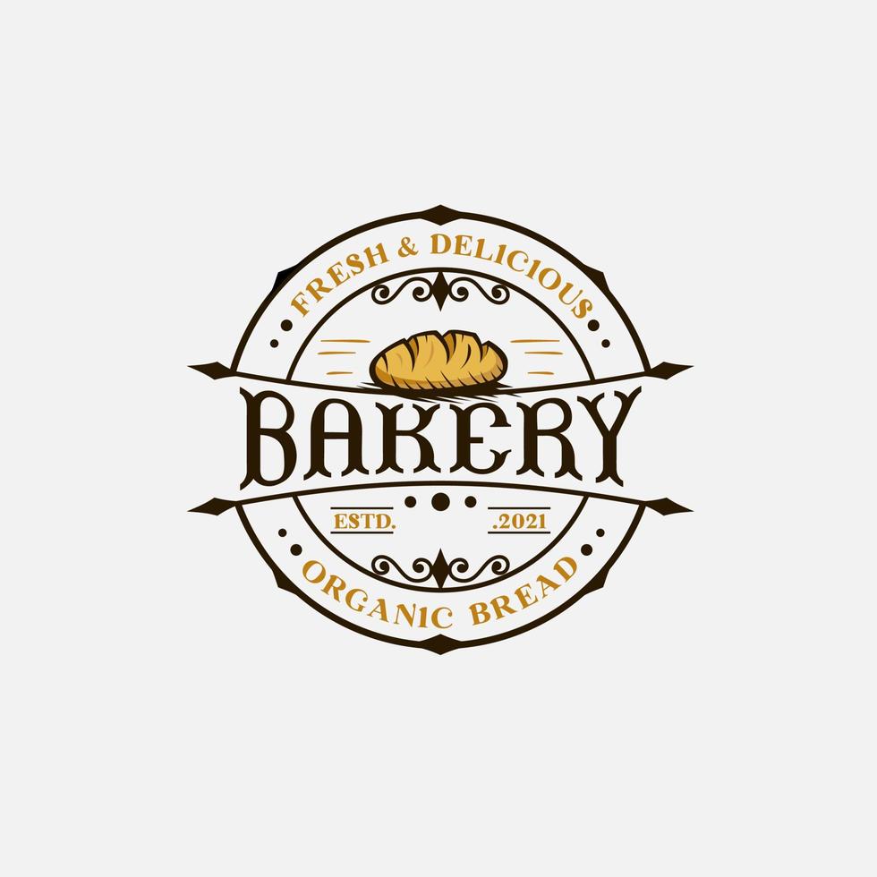 Bäckerei Logo Vorlage Prämie Vektor