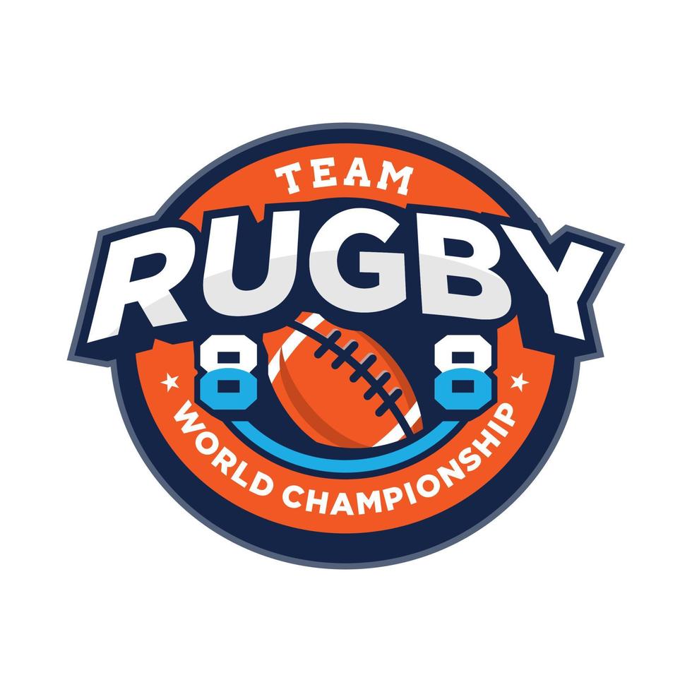 Rugby Sport Mannschaft Logo Illustration vektor