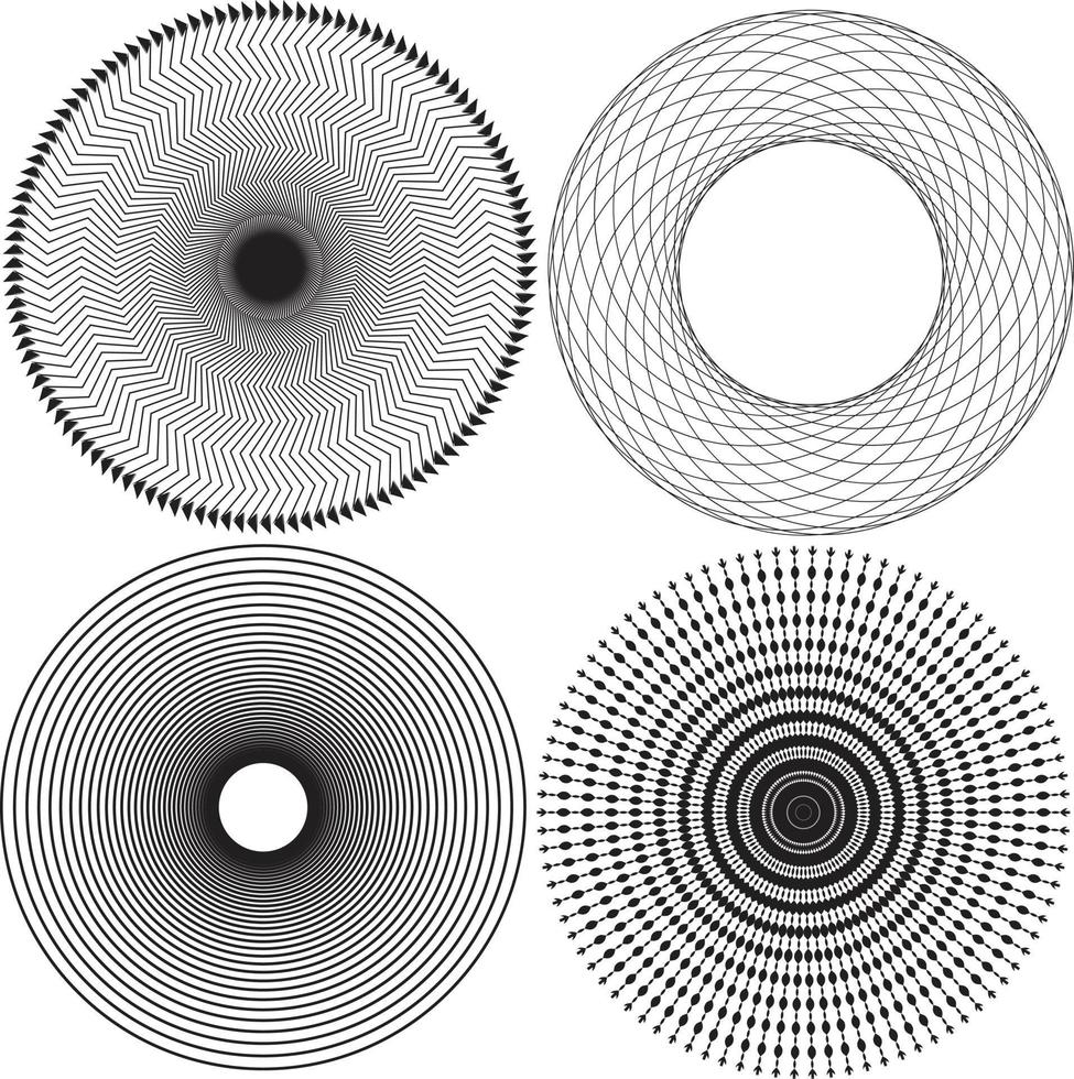 einfach 4 Kreis Art Muster Vektor. vektor