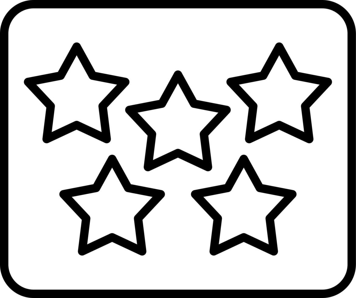 fünf Star Vektor Symbol
