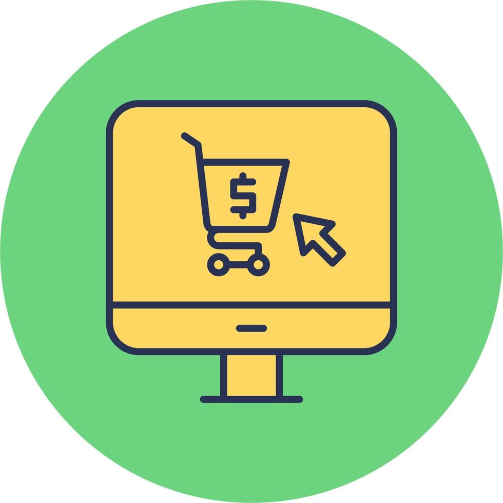 Online-Shopping-Vektor-Symbol vektor