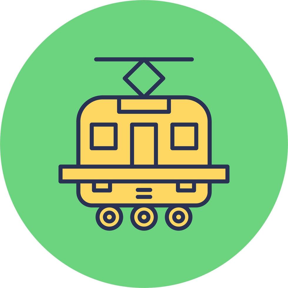 Straßenbahn-Vektor-Symbol vektor