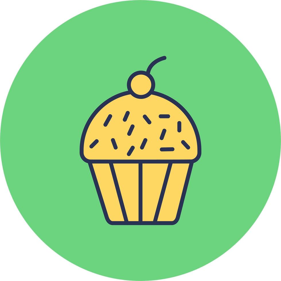 Cupcake-Vektor-Symbol vektor