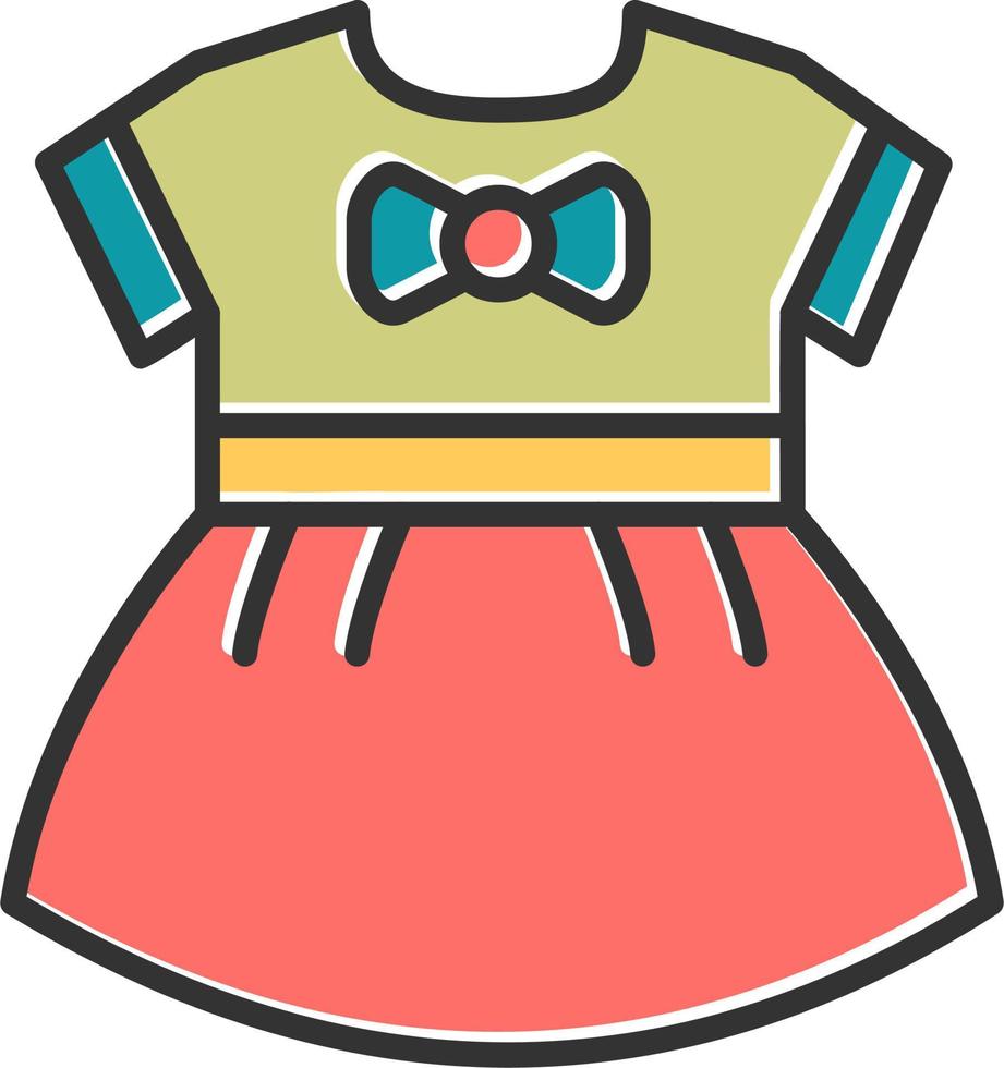 Baby Mädchen Kleid Vektor Symbol