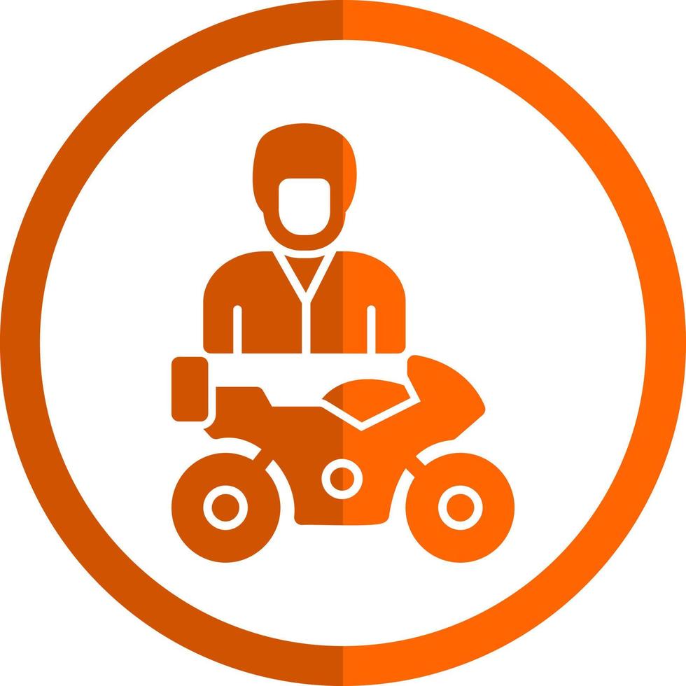 Motorradfahrer Vektor Symbol Design