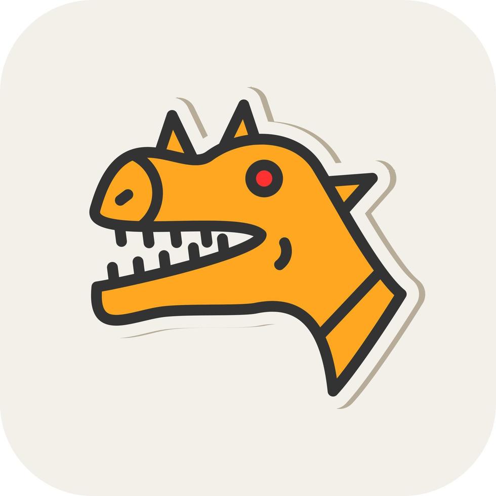 Drachen-Vektor-Icon-Design vektor