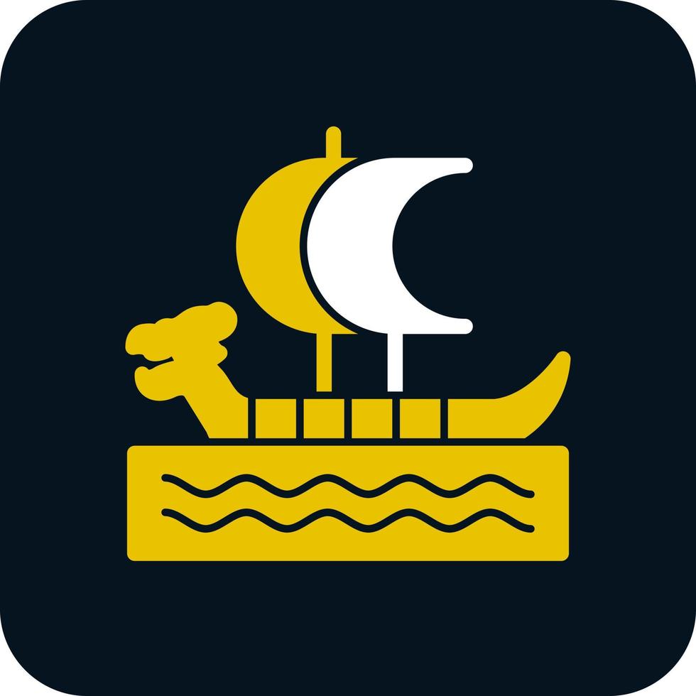 Wikingerschiff-Vektor-Icon-Design vektor