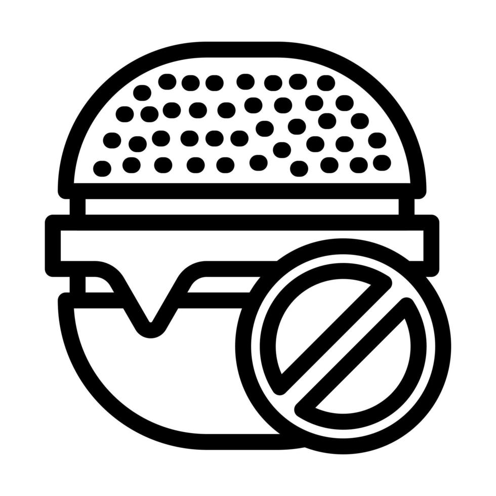 Nein Burger Symbol Design vektor