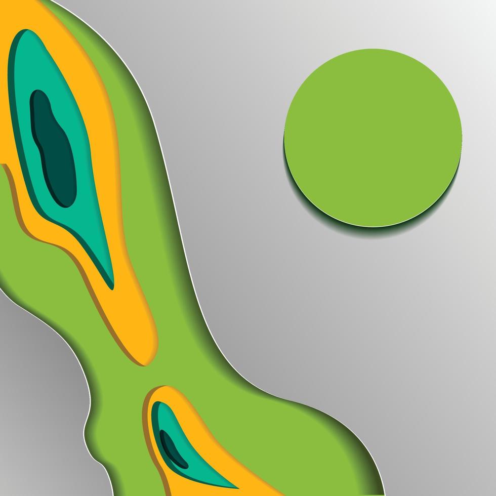 grau Grün Papier Schnitt bewirken Vektor Hintergrund