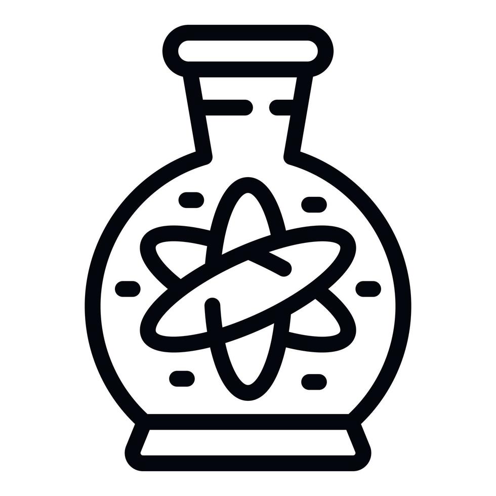 Flasche Energie Symbol Gliederung Vektor. futuristisch Forschung vektor