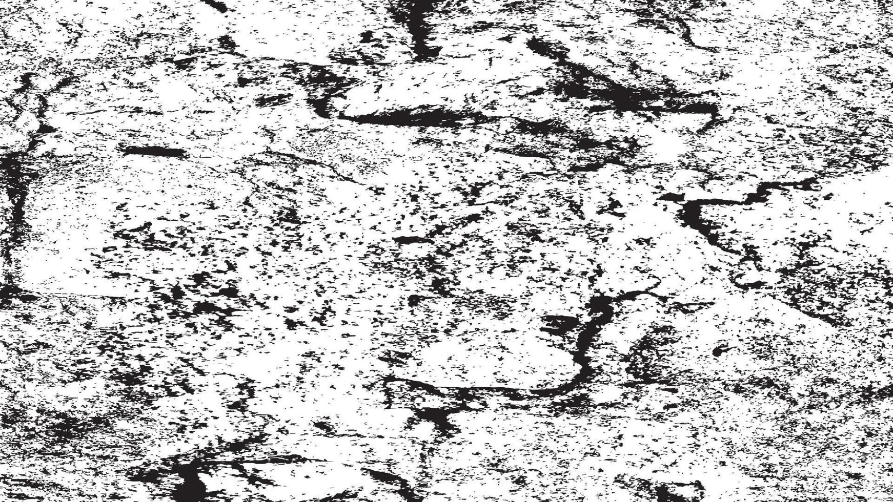 beunruhigte Overlay-Textur, Grunge-Hintergrund schwarz-weiß abstrakt, Vektor-beunruhigter Schmutz, Textur von Spänen, Rissen, Kratzern, Schrammen, Staub, Schmutz. vektor