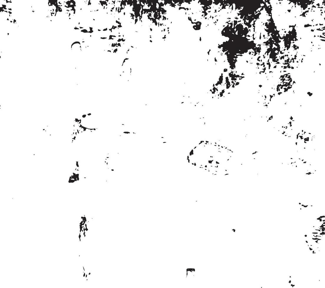 beunruhigte Overlay-Textur, Grunge-Hintergrund schwarz-weiß abstrakt, Vektor-beunruhigter Schmutz, Textur von Spänen, Rissen, Kratzern, Schrammen, Staub, Schmutz. vektor