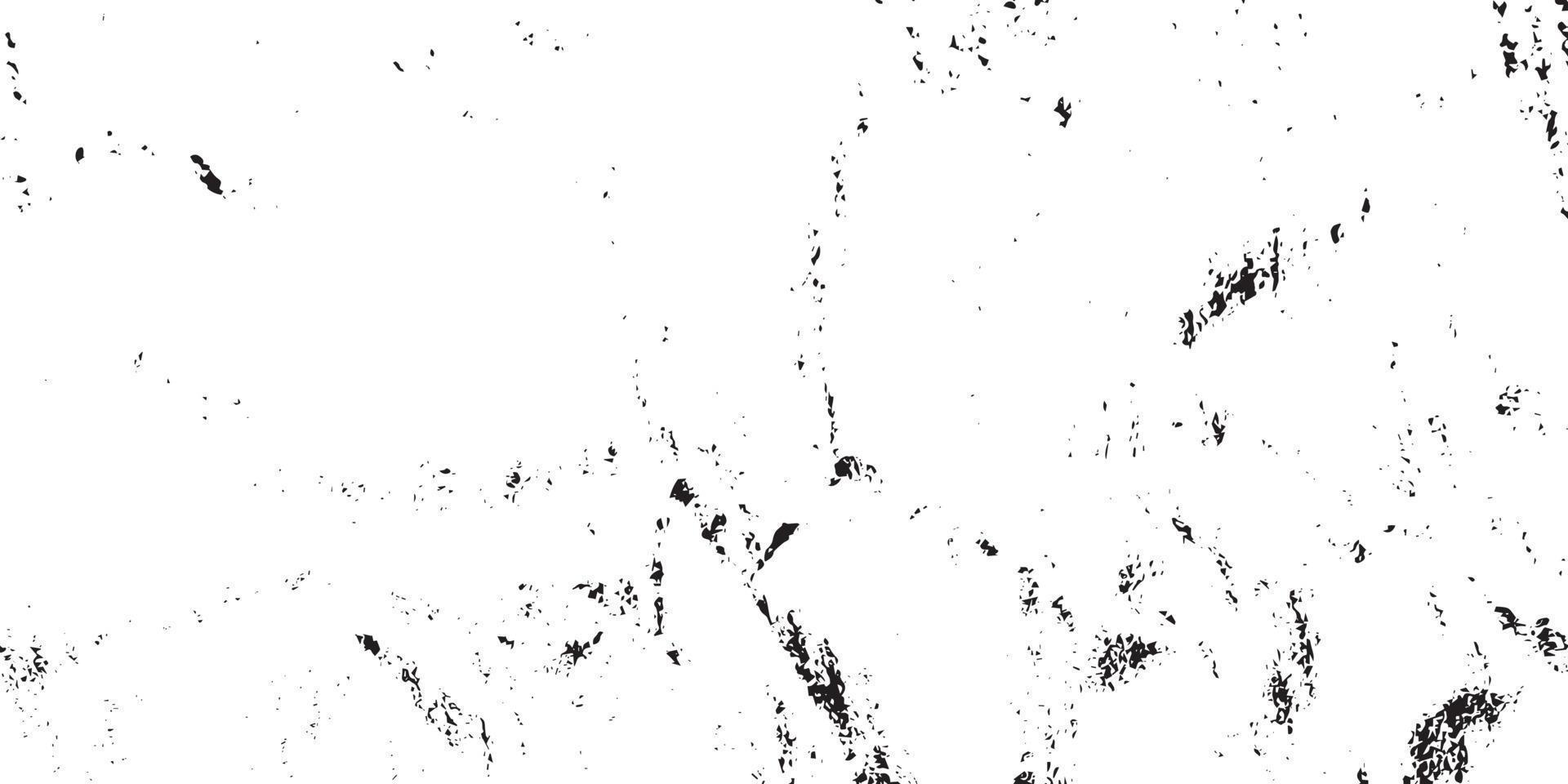 beunruhigte Overlay-Textur, Grunge-Hintergrund schwarz-weiß abstrakt, Vektor-beunruhigter Schmutz, Textur von Spänen, Rissen, Kratzern, Schrammen, Staub, Schmutz. vektor