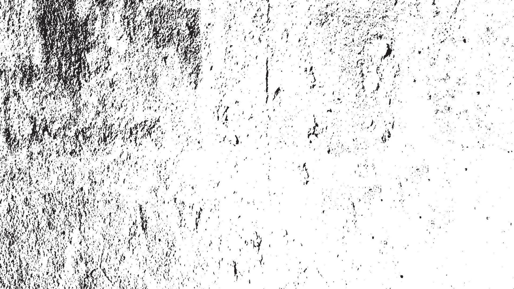 beunruhigte Overlay-Textur, Grunge-Hintergrund schwarz-weiß abstrakt, Vektor-beunruhigter Schmutz, Textur von Spänen, Rissen, Kratzern, Schrammen, Staub, Schmutz. vektor