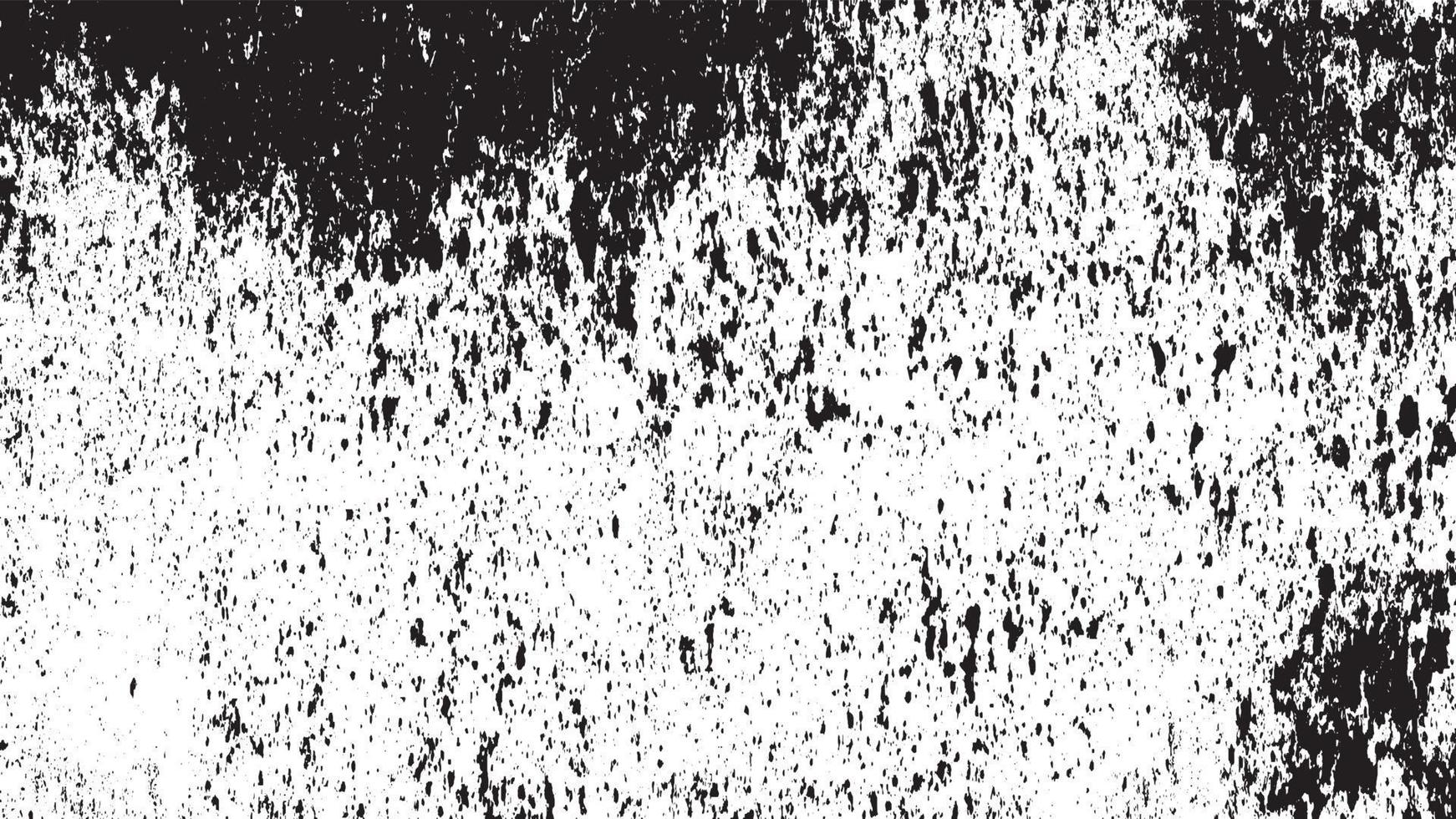 beunruhigte Overlay-Textur, Grunge-Hintergrund schwarz-weiß abstrakt, Vektor-beunruhigter Schmutz, Textur von Spänen, Rissen, Kratzern, Schrammen, Staub, Schmutz. vektor