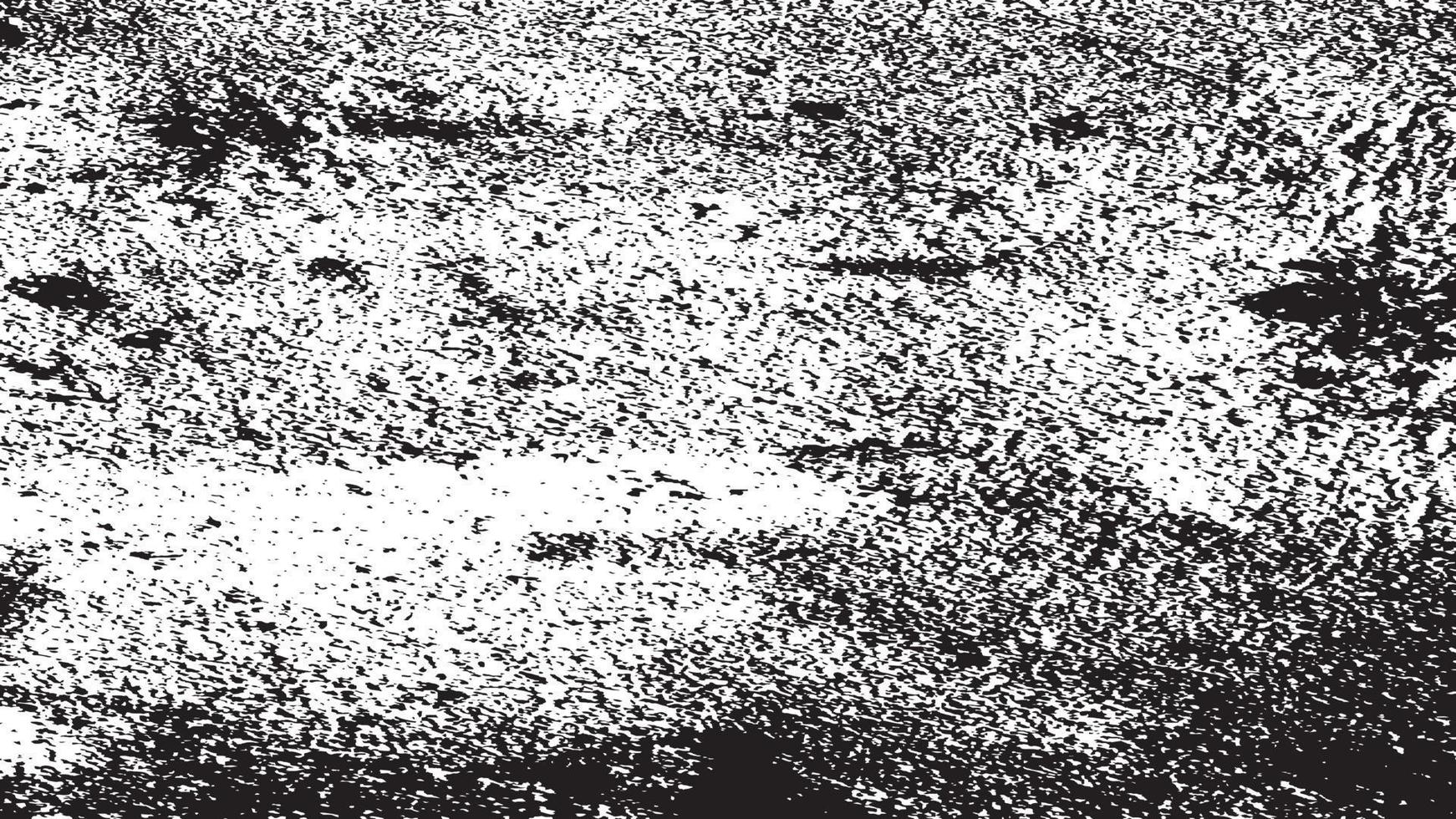 beunruhigte Overlay-Textur, Grunge-Hintergrund schwarz-weiß abstrakt, Vektor-beunruhigter Schmutz, Textur von Spänen, Rissen, Kratzern, Schrammen, Staub, Schmutz. vektor