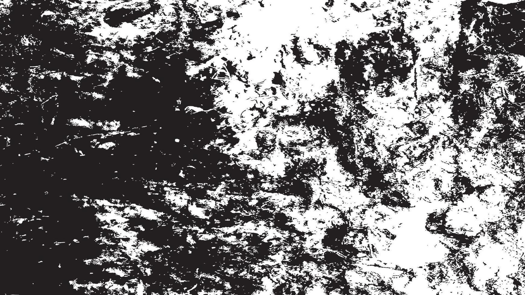 beunruhigte Overlay-Textur, Grunge-Hintergrund schwarz-weiß abstrakt, Vektor-beunruhigter Schmutz, Textur von Spänen, Rissen, Kratzern, Schrammen, Staub, Schmutz. vektor