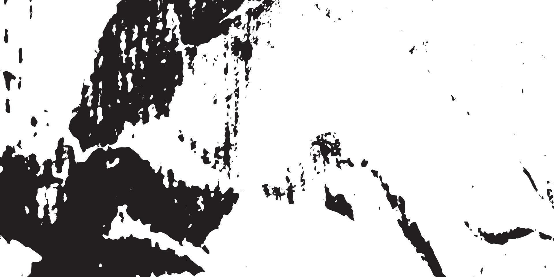 beunruhigte Overlay-Textur, Grunge-Hintergrund schwarz-weiß abstrakt, Vektor-beunruhigter Schmutz, Textur von Spänen, Rissen, Kratzern, Schrammen, Staub, Schmutz. vektor