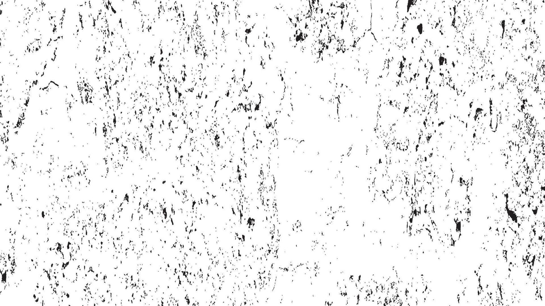 beunruhigte Overlay-Textur, Grunge-Hintergrund schwarz-weiß abstrakt, Vektor-beunruhigter Schmutz, Textur von Spänen, Rissen, Kratzern, Schrammen, Staub, Schmutz. vektor