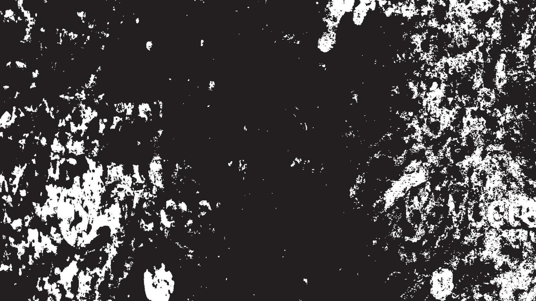 beunruhigte Overlay-Textur, Grunge-Hintergrund schwarz-weiß abstrakt, Vektor-beunruhigter Schmutz, Textur von Spänen, Rissen, Kratzern, Schrammen, Staub, Schmutz. vektor