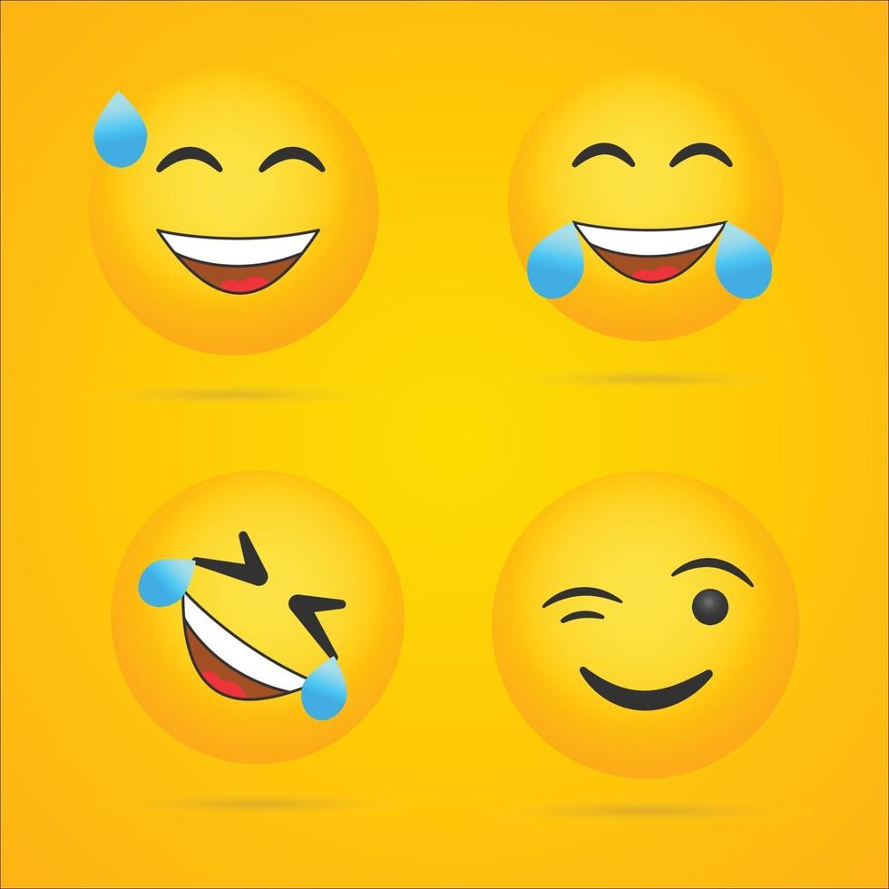 emoji samling vektor