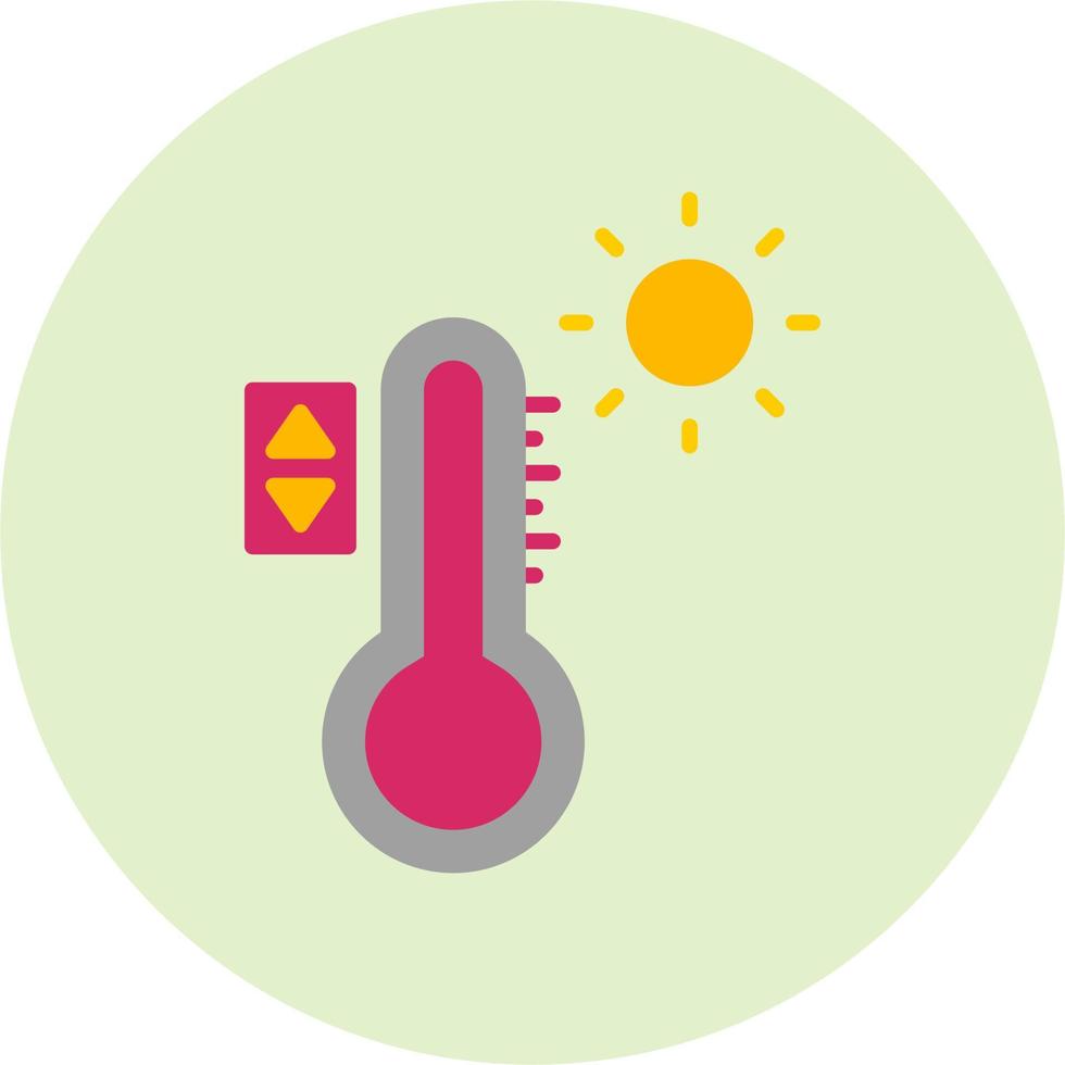 Vektorsymbol für die Temperaturregelung vektor