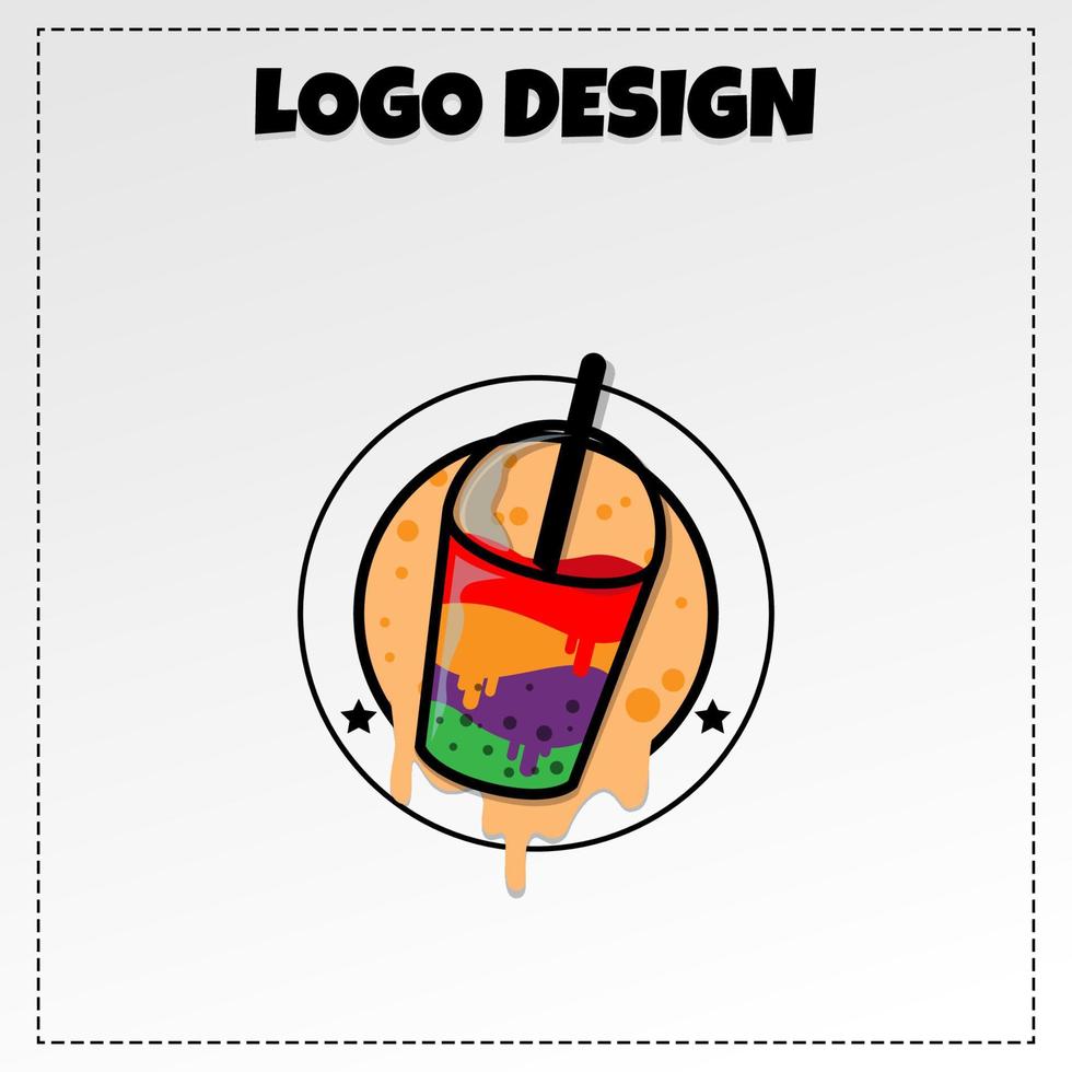 Vektor Logo Eis Regenbogen Illustration Vektor Design