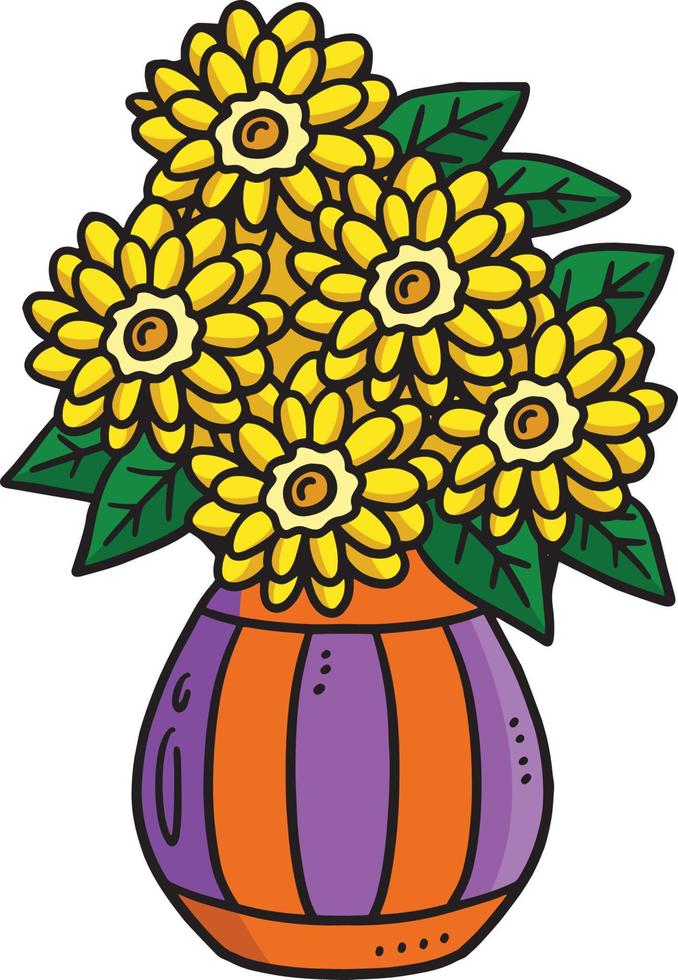 Frühling eingetopft Blume Karikatur farbig Clip Art vektor