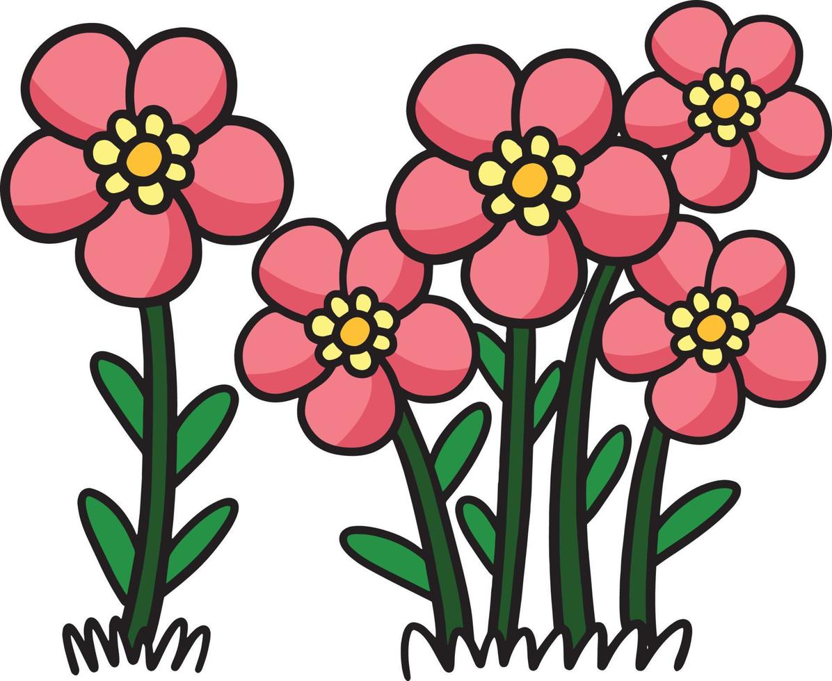 Frühling Blume Karikatur farbig Clip Art Illustration vektor