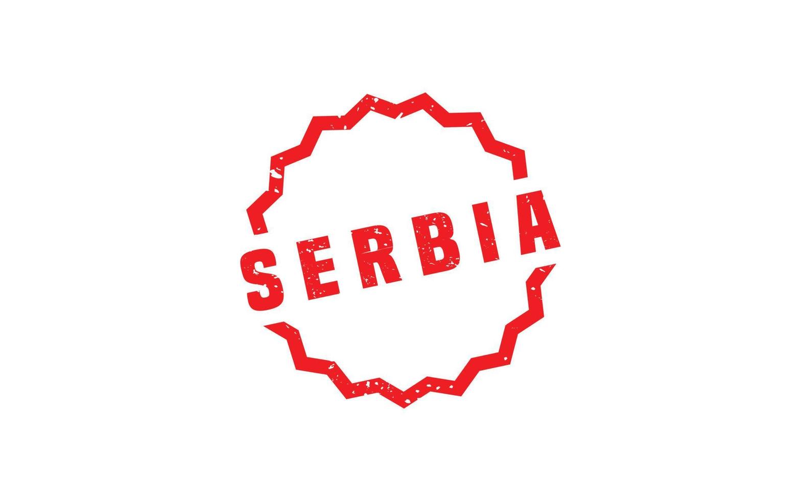 serbia stämpel sudd med grunge stil på vit bakgrund vektor