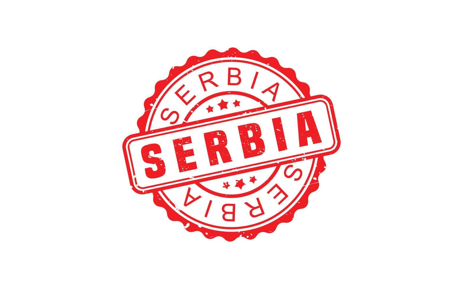 serbia stämpel sudd med grunge stil på vit bakgrund vektor