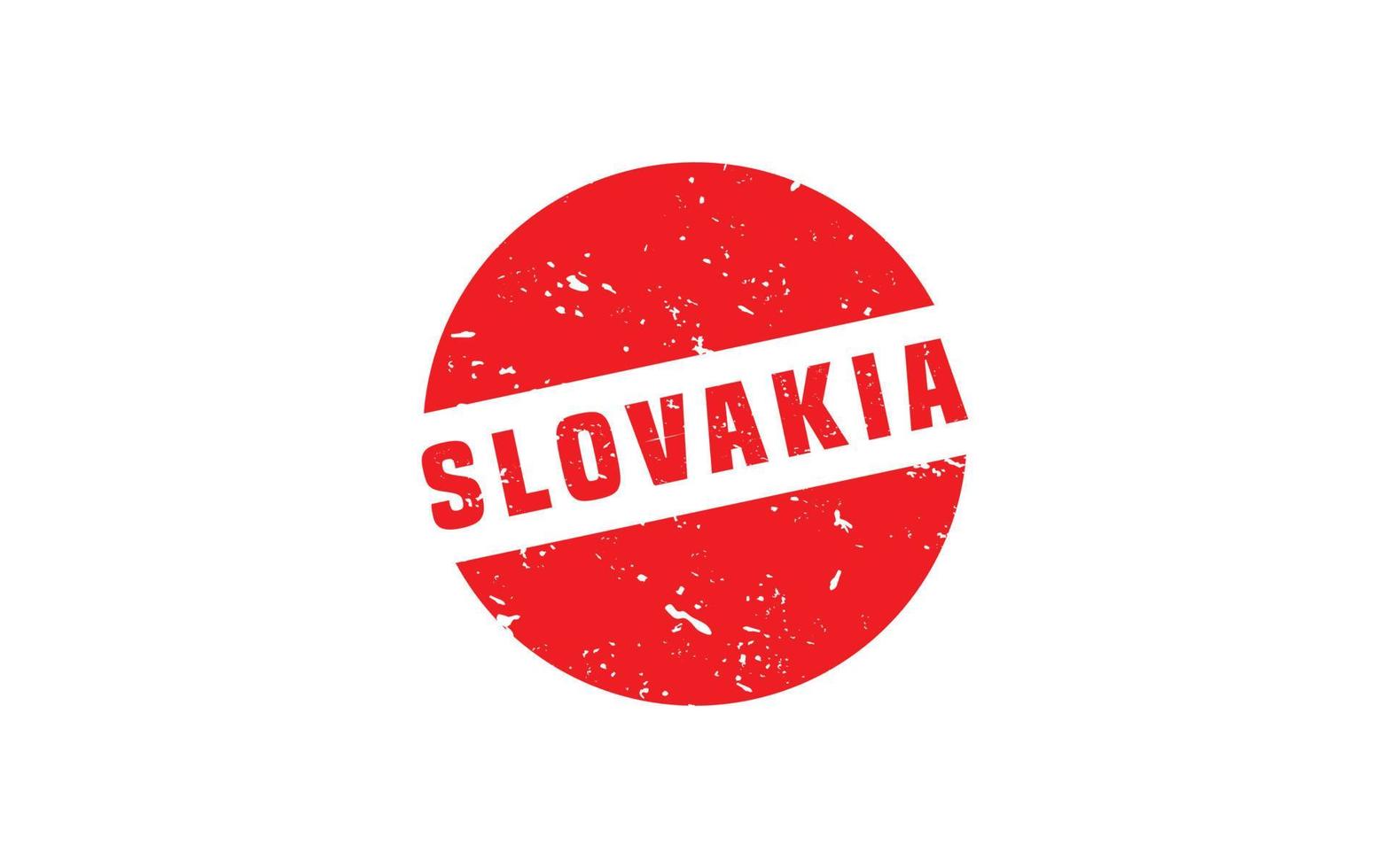 Slowakei Briefmarke Gummi mit Grunge Stil auf Weiß Hintergrund vektor