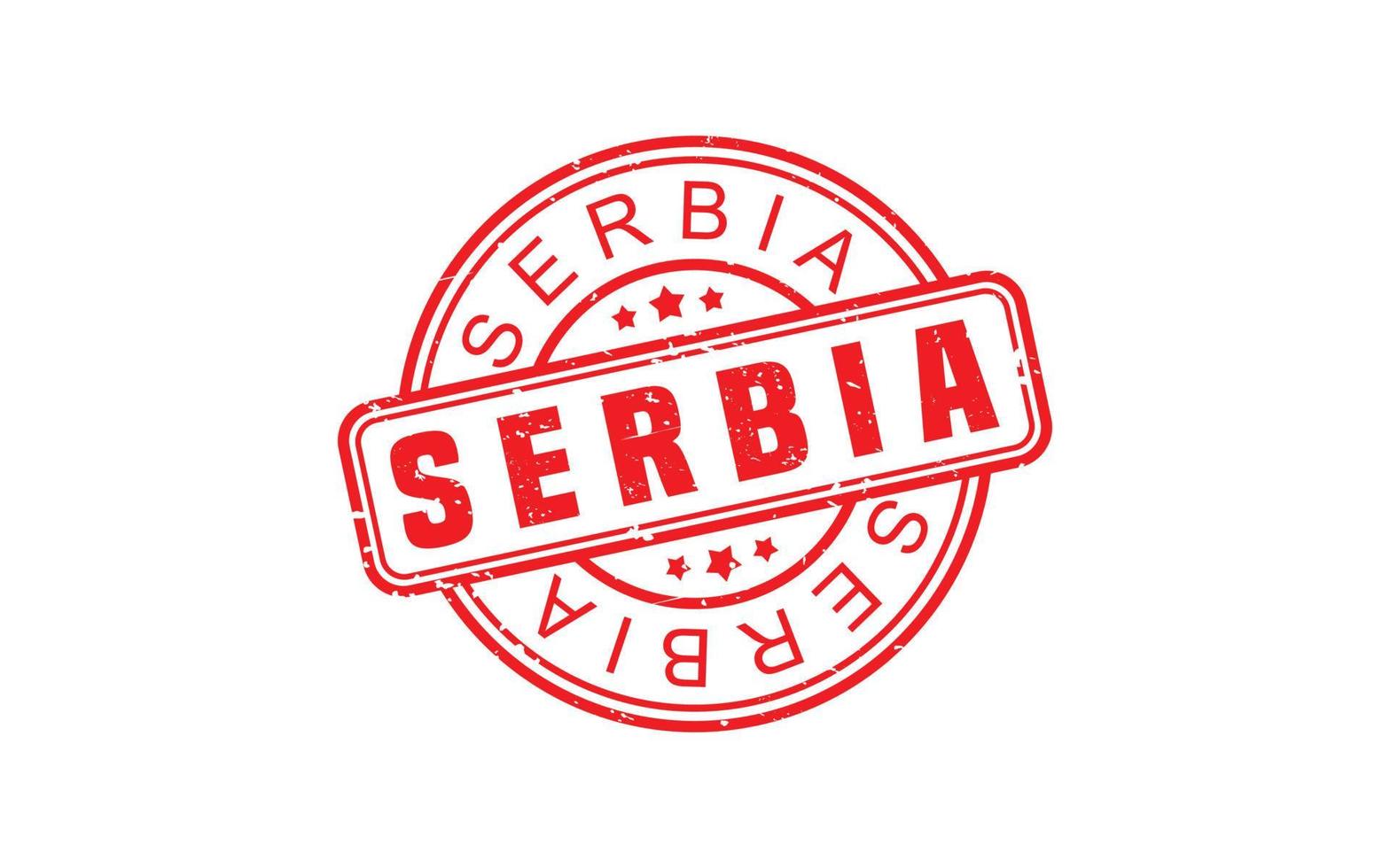 serbia stämpel sudd med grunge stil på vit bakgrund vektor