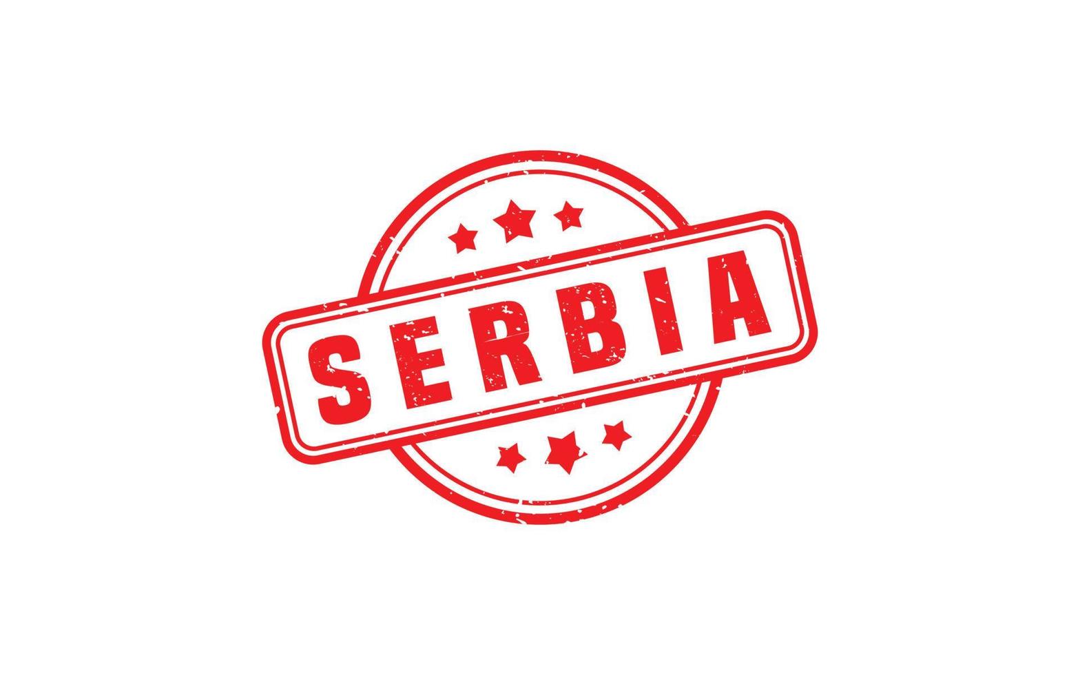 serbia stämpel sudd med grunge stil på vit bakgrund vektor