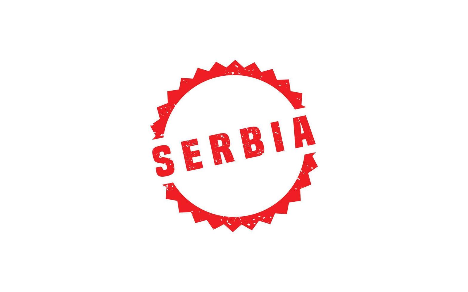 serbia stämpel sudd med grunge stil på vit bakgrund vektor