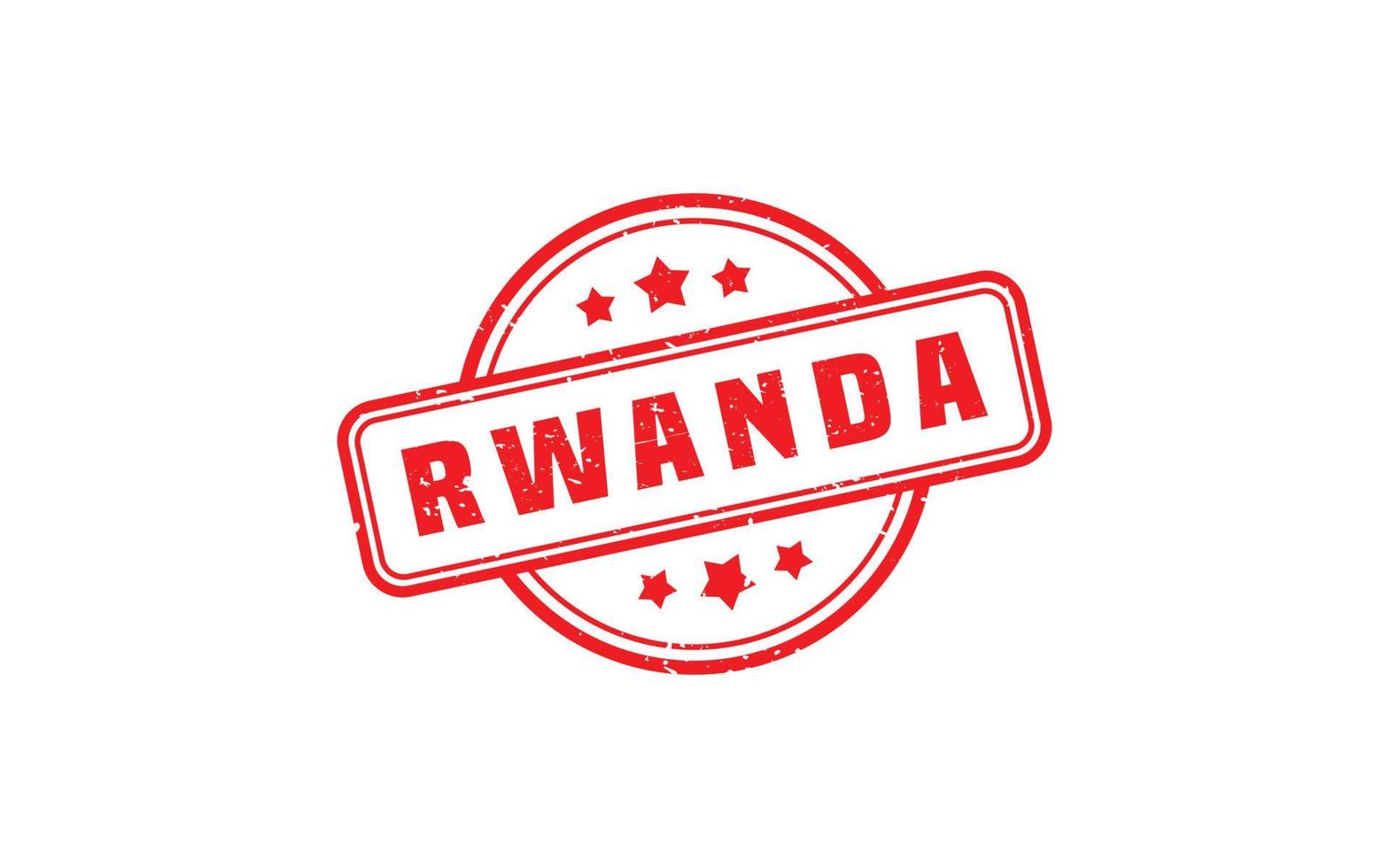 Ruanda Briefmarke Gummi mit Grunge Stil auf Weiß Hintergrund vektor