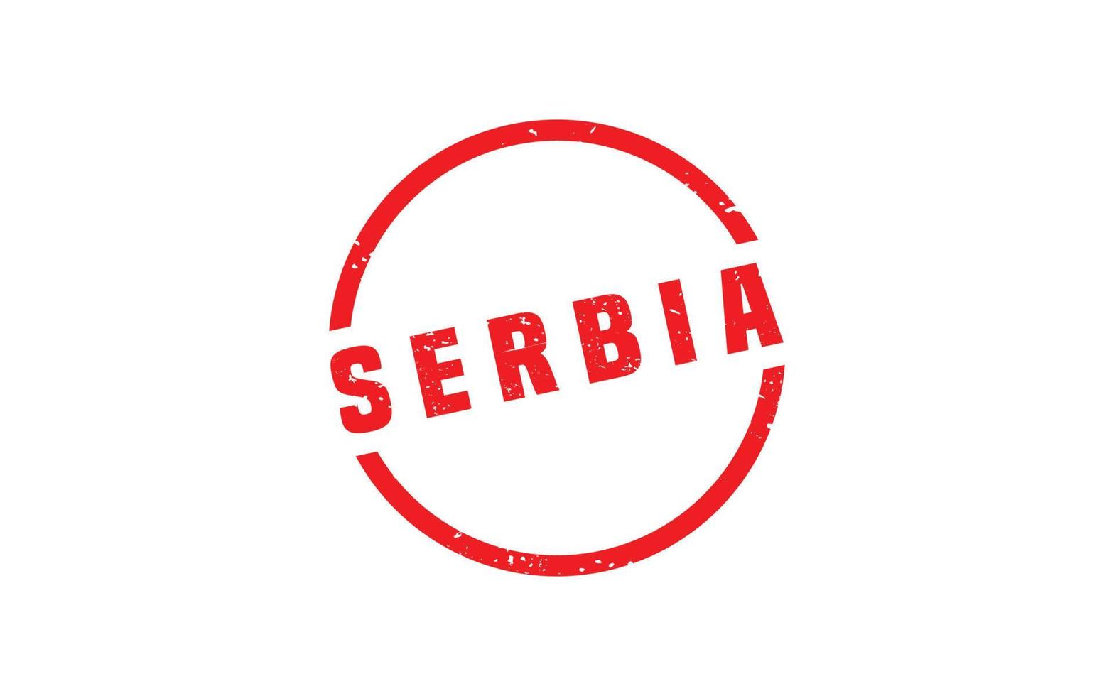 serbia stämpel sudd med grunge stil på vit bakgrund vektor