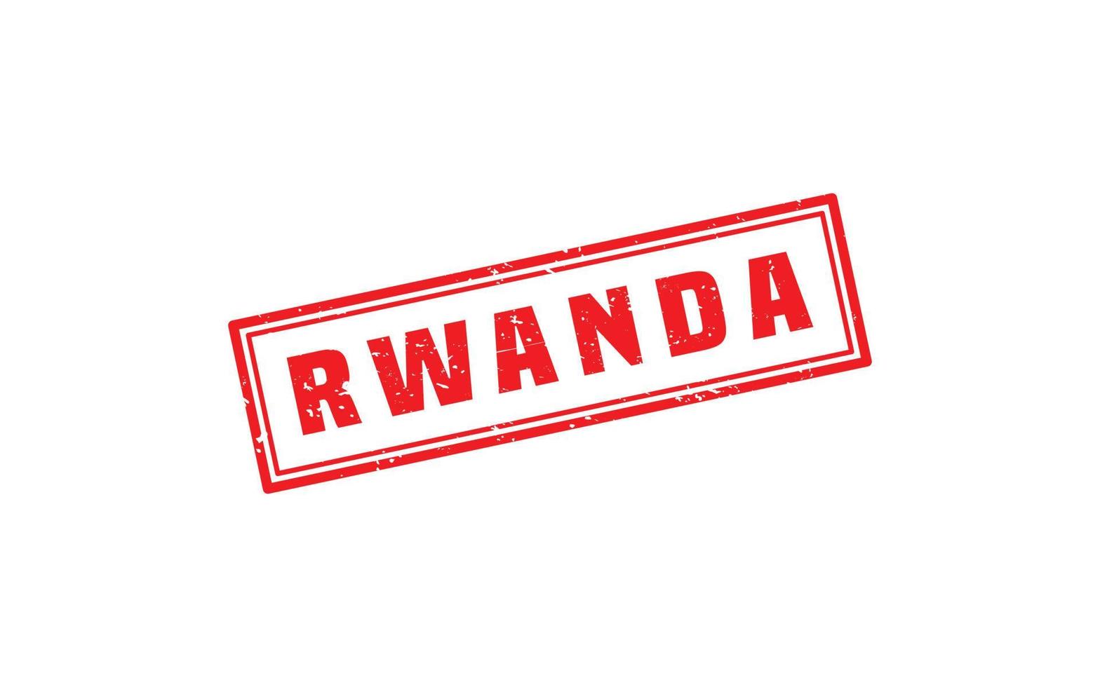 rwanda stämpel sudd med grunge stil på vit bakgrund vektor