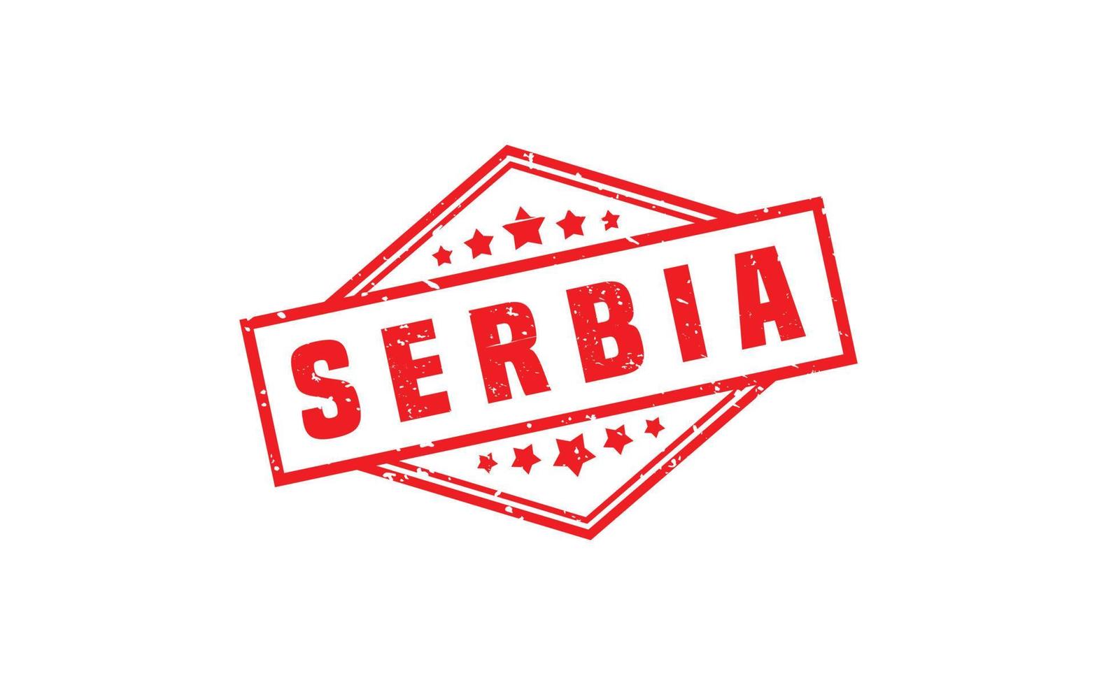 serbia stämpel sudd med grunge stil på vit bakgrund vektor