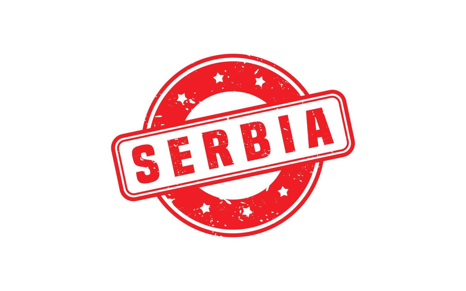 serbia stämpel sudd med grunge stil på vit bakgrund vektor