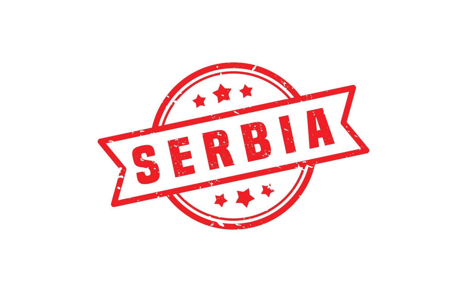 serbia stämpel sudd med grunge stil på vit bakgrund vektor